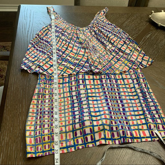 Plenty by Tracy Reese pink & blue geometric print mini sleeveless dress Size S - Picture 12 of 14